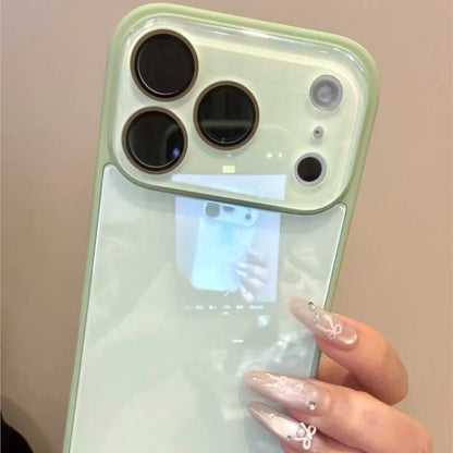 Candy Color Tempered Glass iPhone Case - Luxury Shockproof Camera Protection Bumper Cover for iPhone 17 16 15 14 13 12 Pro Max