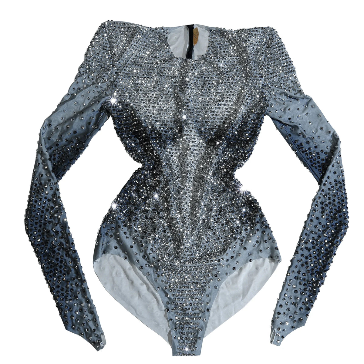 Purple Rhinestone Bodysuit - Prom, Dance, Nightclub & Stage Performance Costume