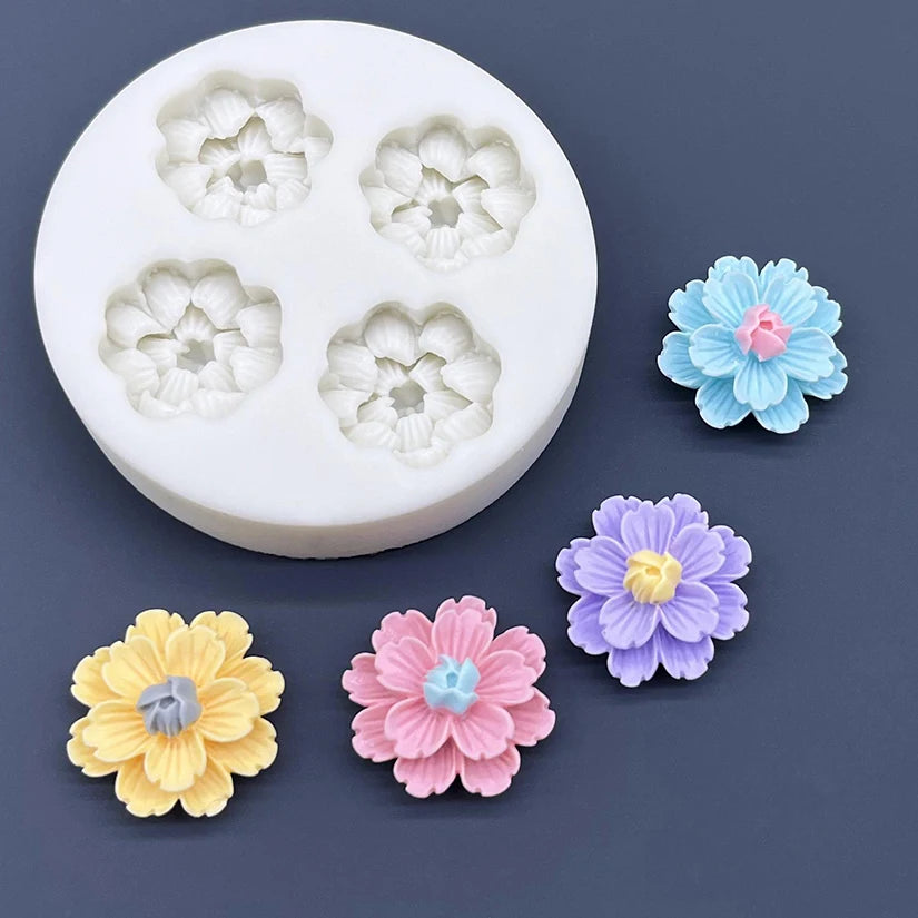 Flower Daisy Silicone Mold — Sugarcraft, Fondant & Cupcake Baking Tool for Cake Decoration