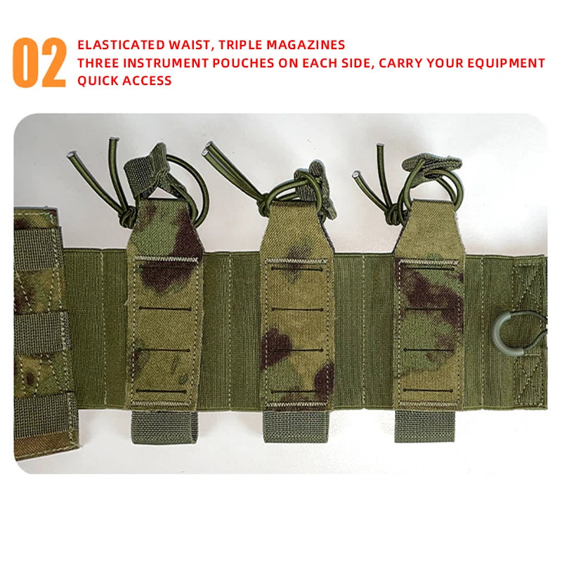 New Combat Vest 6094 – Lightweight Quick Release Laser Cut Tactical Gear for Hunting, Black Tactical Vest