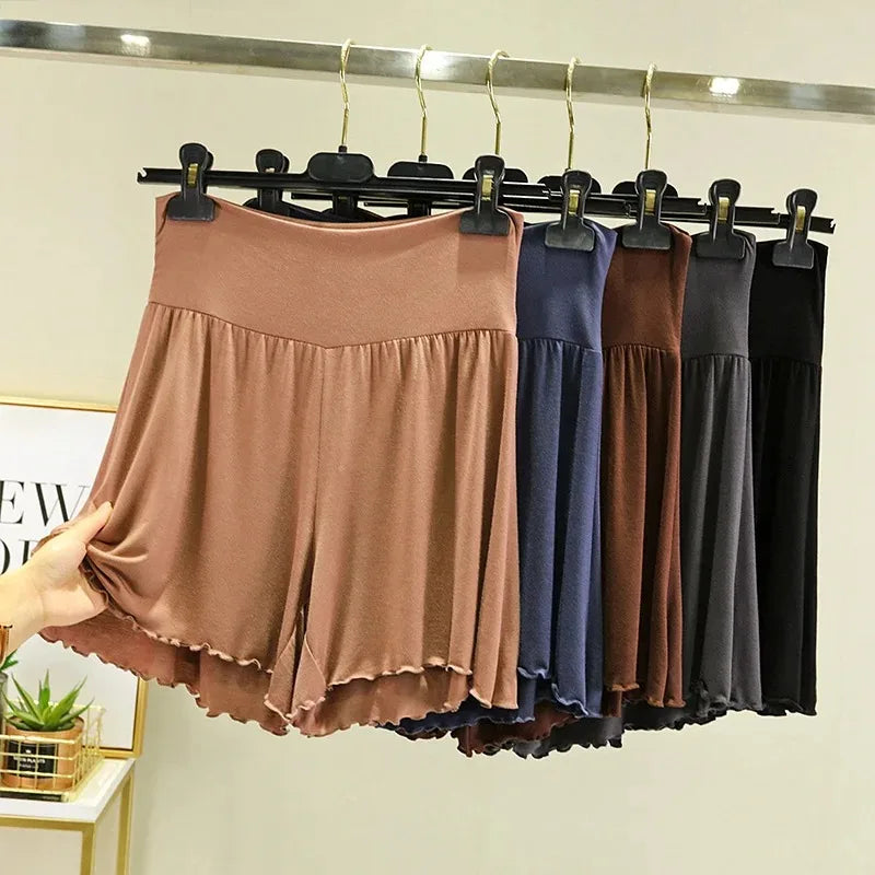 Women's Modal Sleep Shorts - Loose Wide-Leg Casual Summer Homewear