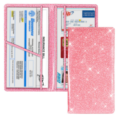 Car Registration & Insurance Card Holder — Vehicle License Document Organizer for Glove Box Compartment
