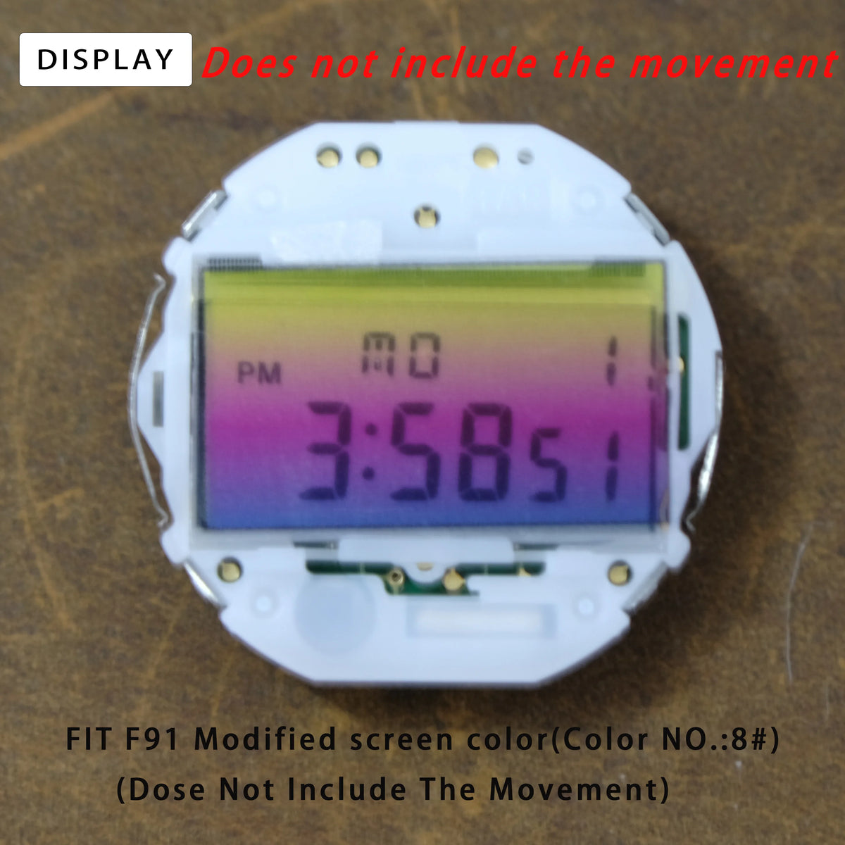 Casio F91W WS-7 A158 A159W A168 Screen Color Film - 3PCS Retro Square DIY Watch Modification Stickers