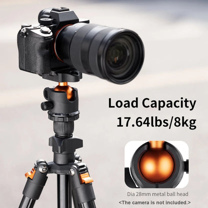 Aluminum Alloy Camera Tripod Stand – Low Angle Photography Travel Tripod with Carrying Bag for DSLR Cameras