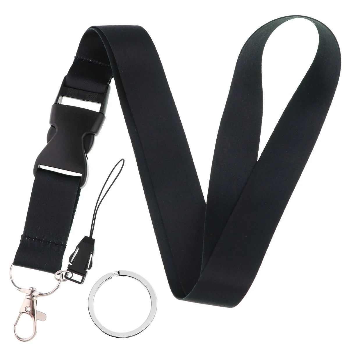 Mobile Phone Lanyard - Solid Color Neck Strap for Phone, ID Card, Keys & Key Ring Accessories