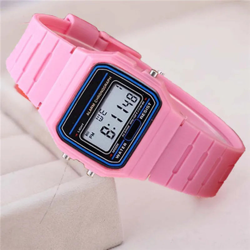 Men's Sport LED Digital Watch - Small Square Dial with Silicone Band, Casual Electronic Wristwatch