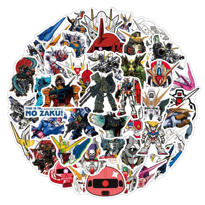 Anime & Gundam Sticker Set - 100/200-Piece Waterproof DIY Decals for Luggage, Laptops, Cars and More