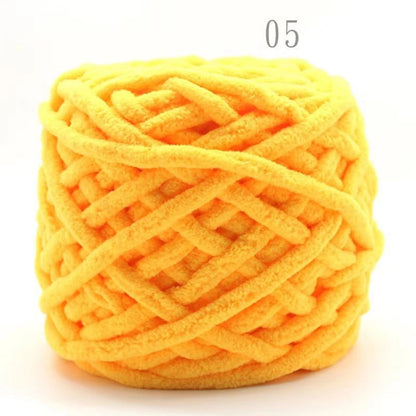 3PCS 300g Soft Chenille Knitting Yarn – Thick Ice Strip Cotton Wool Yarn for DIY Handmade Blankets, Scarves & Craft Projects
