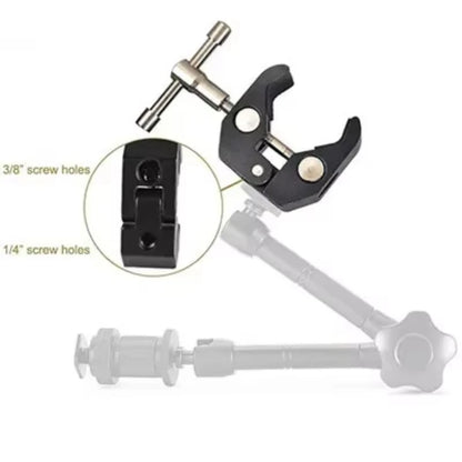 Super Clamp with 7"/11" Adjustable Magic Arm | Articulating Mount for Monitor, LED Light, DSLR Camera, Flash & LCD Video Gear