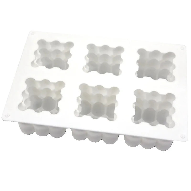 6 Cavity Large Bubble Silicone Mold – Candle, Mousse Cake, Chocolate, & Aromatherapy Soap Making Supplies for Home Decor
