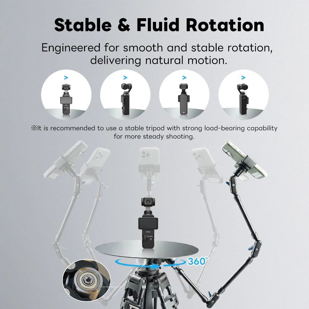 V360LITE Mini 360° Rotating Platform - Motorized Display Turntable for Smartphones & Action Cameras