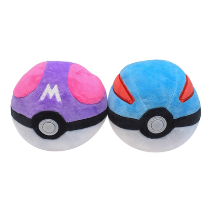 Master Ball, Great Ball & Ultra Ball Plush Toys – Soft Stuffed Backpack Pendant & Birthday Decoration Gift