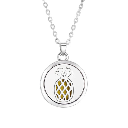 Tree of Life Aromatherapy Necklace – Stainless Steel Essential Oil Diffuser Locket Pendant