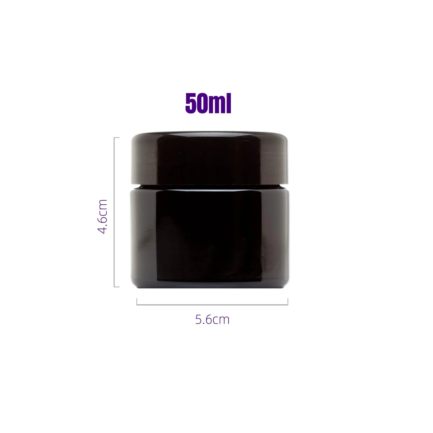 Airtight UV Glass Jar — Smell-Proof 1/2oz-1L Container with 2-Way 62% Humidity Pack to Keep Goods Fresh