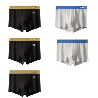 5PCS Men's Striped Boxer Shorts - Funny Comfortable Underwear with U-Convex Design