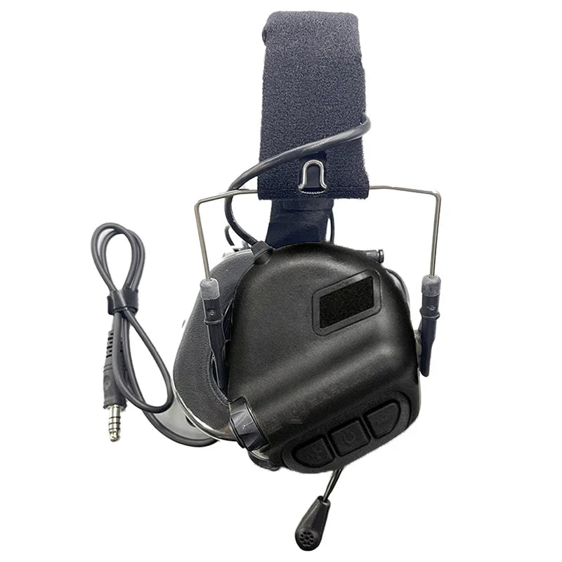 EARMOR M32 MOD4 Shooting Earmuffs – Tactical Noise Reduction Headset with Helmet ARC Rail & Kenwood PTT Adapter