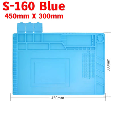 ESD Heat-Resistant Soldering Mat – Magnetic Silicone Work Pad for BGA Repair and Heat Insulation