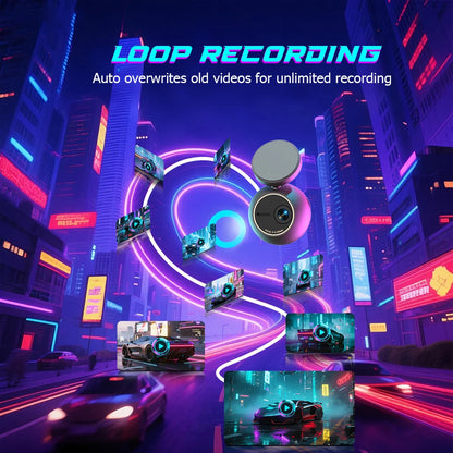 KAWA MINI ORB Dash Cam – 2K Tiny Car DVR with Voice Control, 360° Rotation & 180° Flip Video Recorder