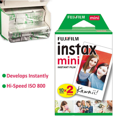Fujifilm Instax Mini White Edge Film – 10/20 Sheets for Mini 11, 9, 8, 25, 50s Instant Cameras