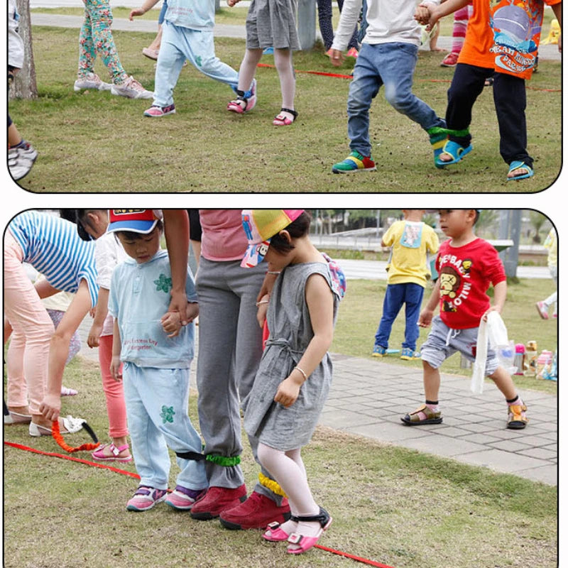 2-Person 3-Foot Group Game — Multiplayer Outdoor Foot Binding Rope, Elastic Sports Parent-Child Activity