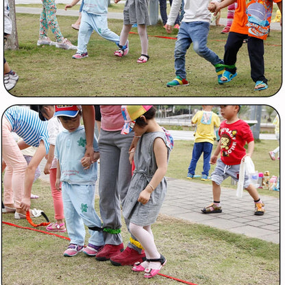 2-Person 3-Foot Group Game — Multiplayer Outdoor Foot Binding Rope, Elastic Sports Parent-Child Activity