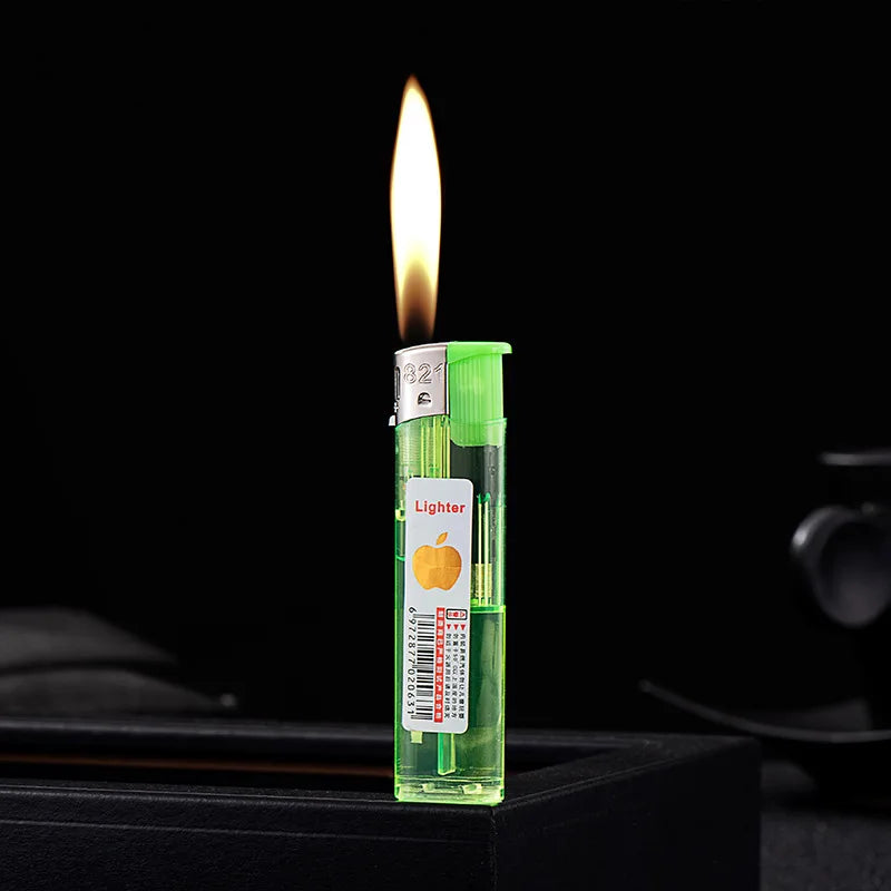 Windproof Disposable Cigar Lighter – Classic Plastic Open Flame Cigarette Igniter Smoking Accessory