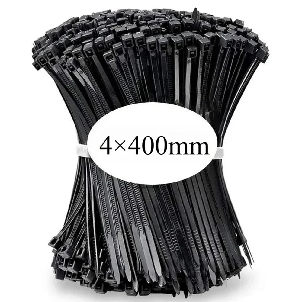 100Pcs Nylon Cable Ties - Self Locking Adjustable Wire Zip Straps for Home Office Cable Management