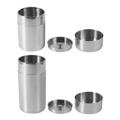 Stainless Steel Tea Leaf Canisters — Kitchen Storage Containers for Tea, Coffee & Sugar