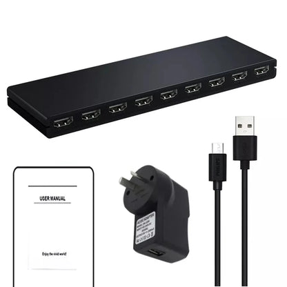 HDMI Splitter 1x8 4K 30Hz — 8-Port Video Distributor Converter, HDCP1.4 for PC, Laptop, PS4, DVD, Projector, TV
