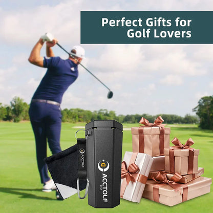 Golf Ball Washer Cleaning Machine – Reusable Towel & Cart Cup Holder, Portable Bag Cleaner Accessories, Perfect Gift