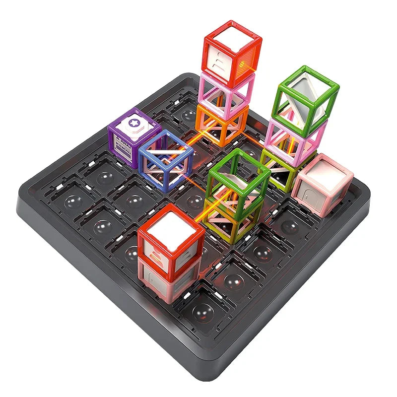 60-Level Laser Maze STEM Game — Educational Logic & Thinking Board Game for Kids, STEM Challenge & Stacking Toy