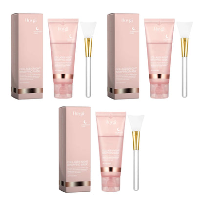 75g Collagen Night Peel-Off Mask – Moisturizing, Brightening & Firming Facial Mask for Hydrating, Smoothing & Skin Rejuvenation