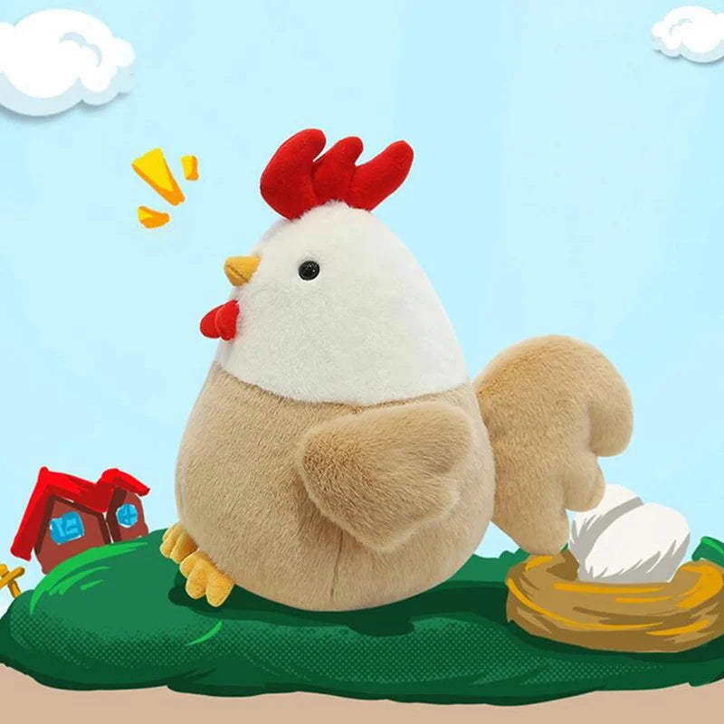 25CM Plush Chicken Doll – Soft & Cute Hen Stuffed Toy Pillow for Girls, Sleep Comfort Gift Plushie