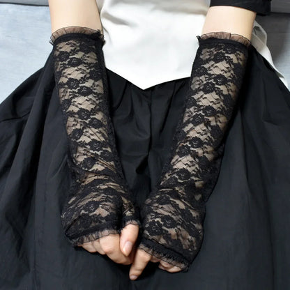 Warm Knitted Long Fingerless Gloves – Striped Elbow Mittens for Women, Fashion Christmas Gift