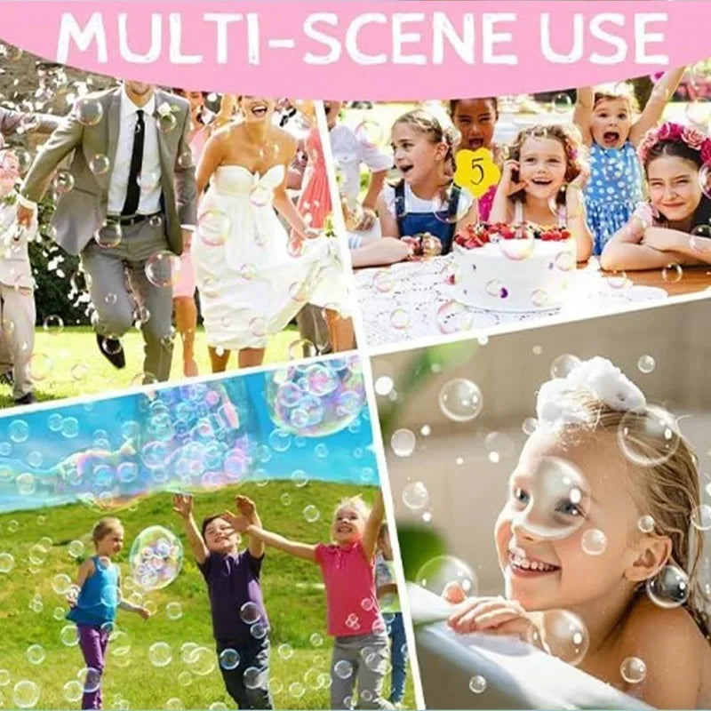 Smoke Bubble Machine & Fog Wand – Portable Magic Bubble Blower for Parties with Water Bottles