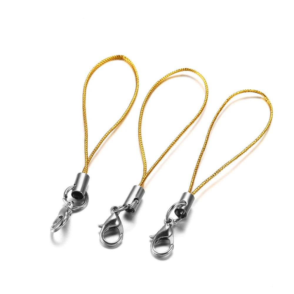 20/50/100PCS Lanyard Strap Cords - Lobster Clasp Rope Keychains for Charms, Pendants, Mobile Accessories & DIY Crafts