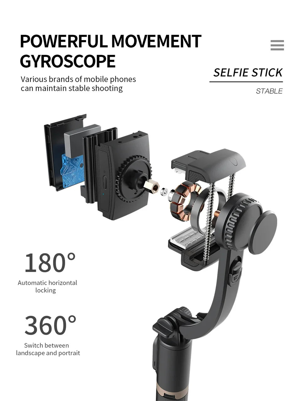 Q08 Handheld Gimbal Stabilizer with Selfie Stick & Fill Light – Bluetooth Tripod for Smartphone & Action Camera