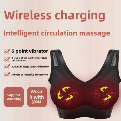 Electric Breast Massager Bra – Adjustable Chest & Back Beauty Massage with Remote