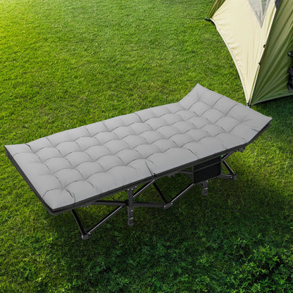 Folding Camping Cot – Portable Heavy Duty Outdoor Bed for Adults, Beach, RV, and Noon Break, 200KG Weight Capacity