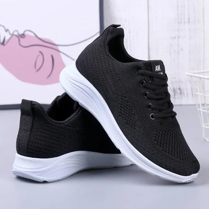 Spring New Women's Lightweight Mesh Running Shoes, Soft Sole Sport Casual Sneakers