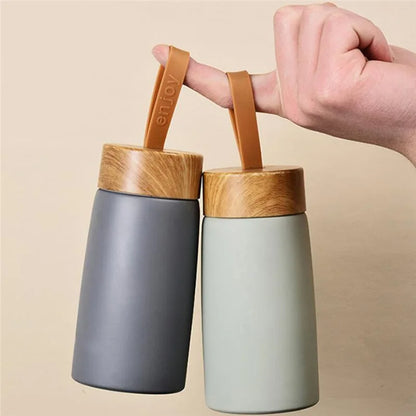 Insulated Coffee Mug - 304 Stainless Steel Tumbler, Portable Vacuum Flask Mini Water Bottle, Thermal Travel Cup