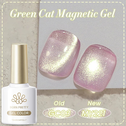 BORN PRETTY Cat Magnetic Gel Nail Polish 117 Colors 10ml Full Coverage Semi-Permanent Soak-Off Nail Varnish for Salon Manicure Glitter Cat Eye Nails
