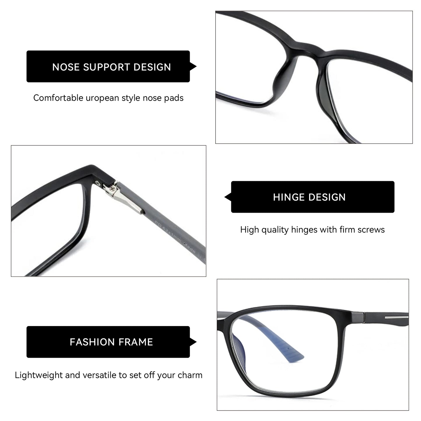 ZENOTTIC Square Prescription Glasses - 2025 Fashion Unisex Anti Blue Light Photochromic Myopia & Hyperopia Eyewear