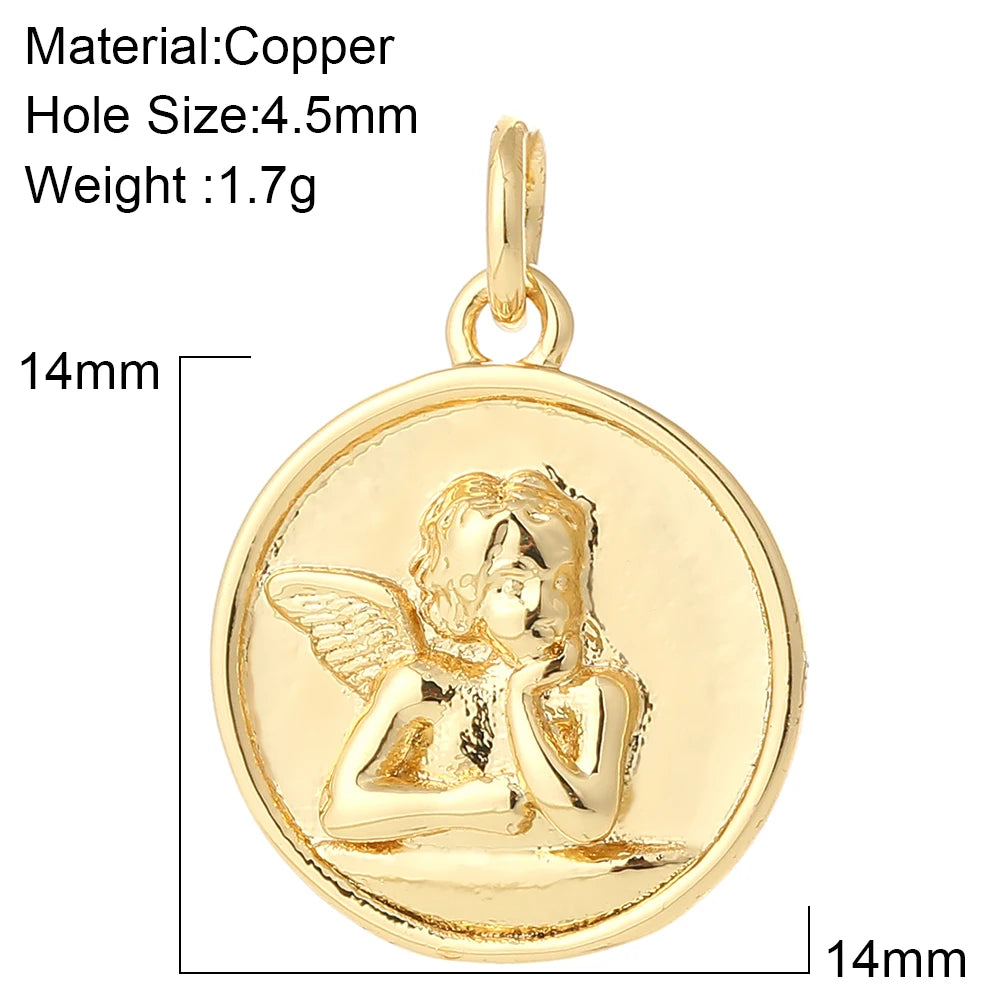 Gold Color Heart, Eye & Star Charms for Jewelry Making – DIY Angel Evil Eye Pendants for Earrings & Necklaces