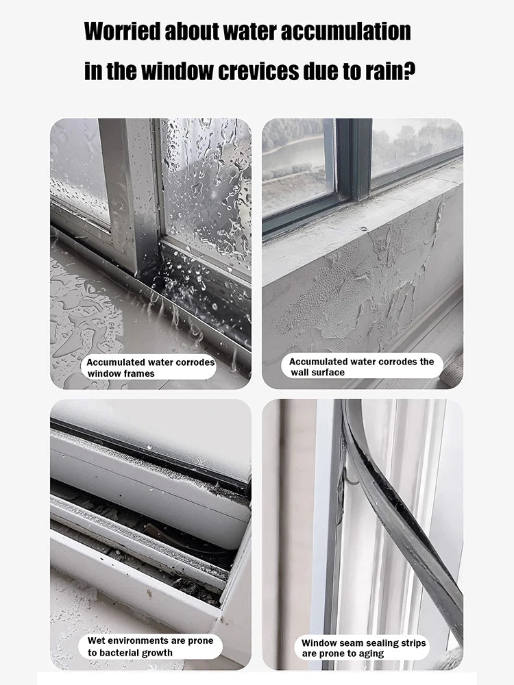 Aluminum Alloy Window Water Blocking Bar – Rain Flashing Board & Waterproof Sealing Strip for Home Windows