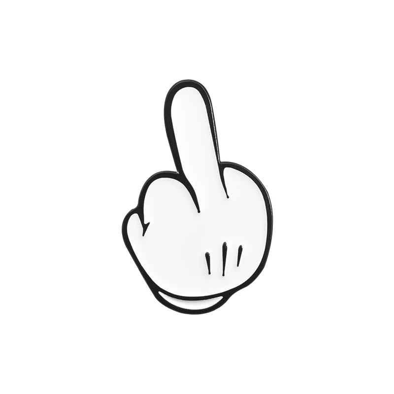 Love You Hand Gesture Enamel Pin – Cartoon Metal Brooch for Backpacks, Lapels & Gifts