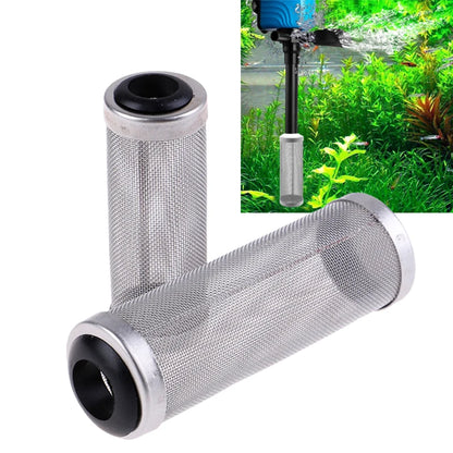 12/16mm Aquarium Inflow Inlet Filter – Stainless Steel Mesh Net Guard, Fish Tank Intake Strainer & Prefilter Cover