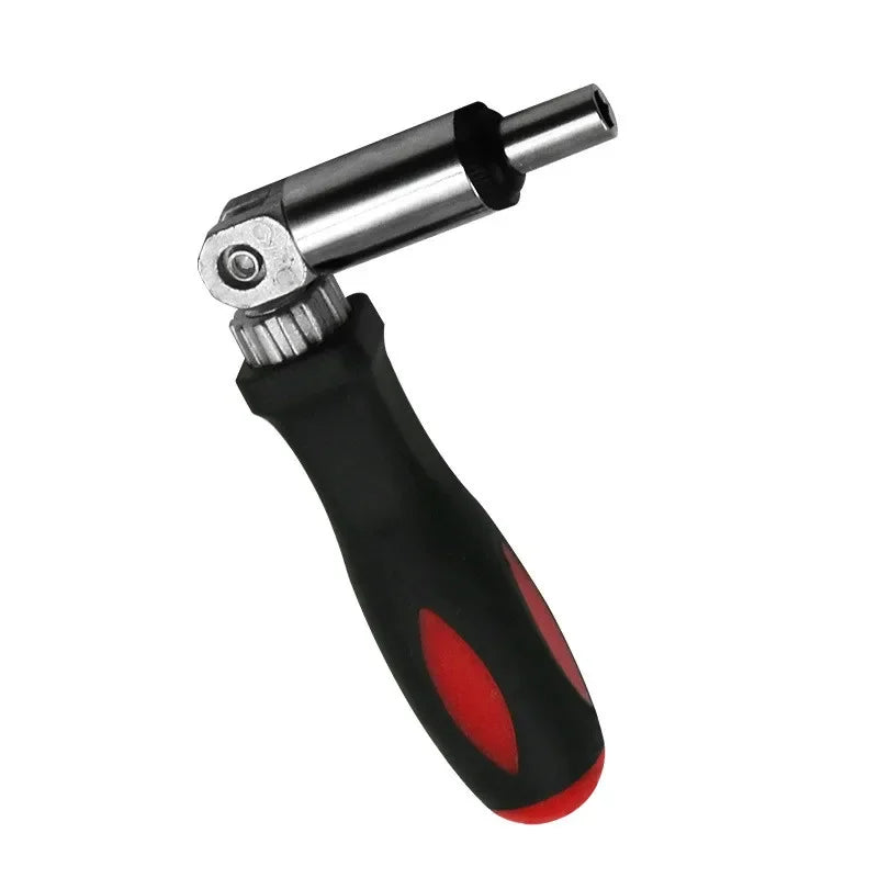Multi-Function Ratchet Screwdriver – 0-180° Adjustable Angle, Left/Right Turn, 1/4 Inch Hex Interface