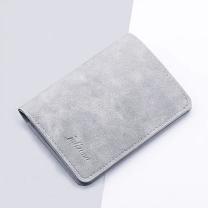 New Style Mini Thin Men's Wallet: Card Holder Purse Coin Pouch - Short Vertical PU Leather Wallet for Change and Money