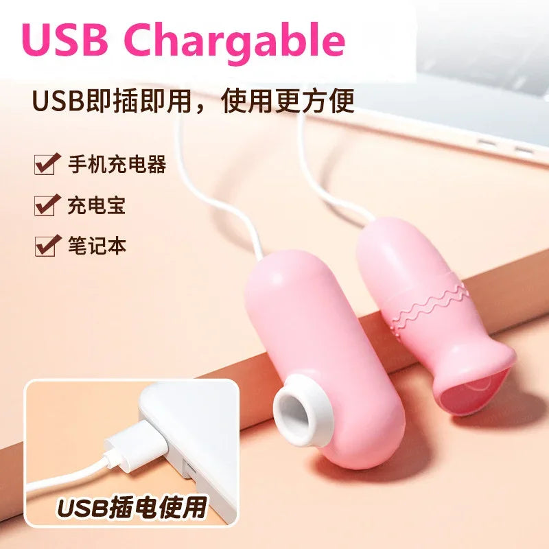 USB Rechargeable Dual-Stimulation Vibrator - Compact Intimate Massager for Adult Women with Clitoral Suction and Vibration Functions